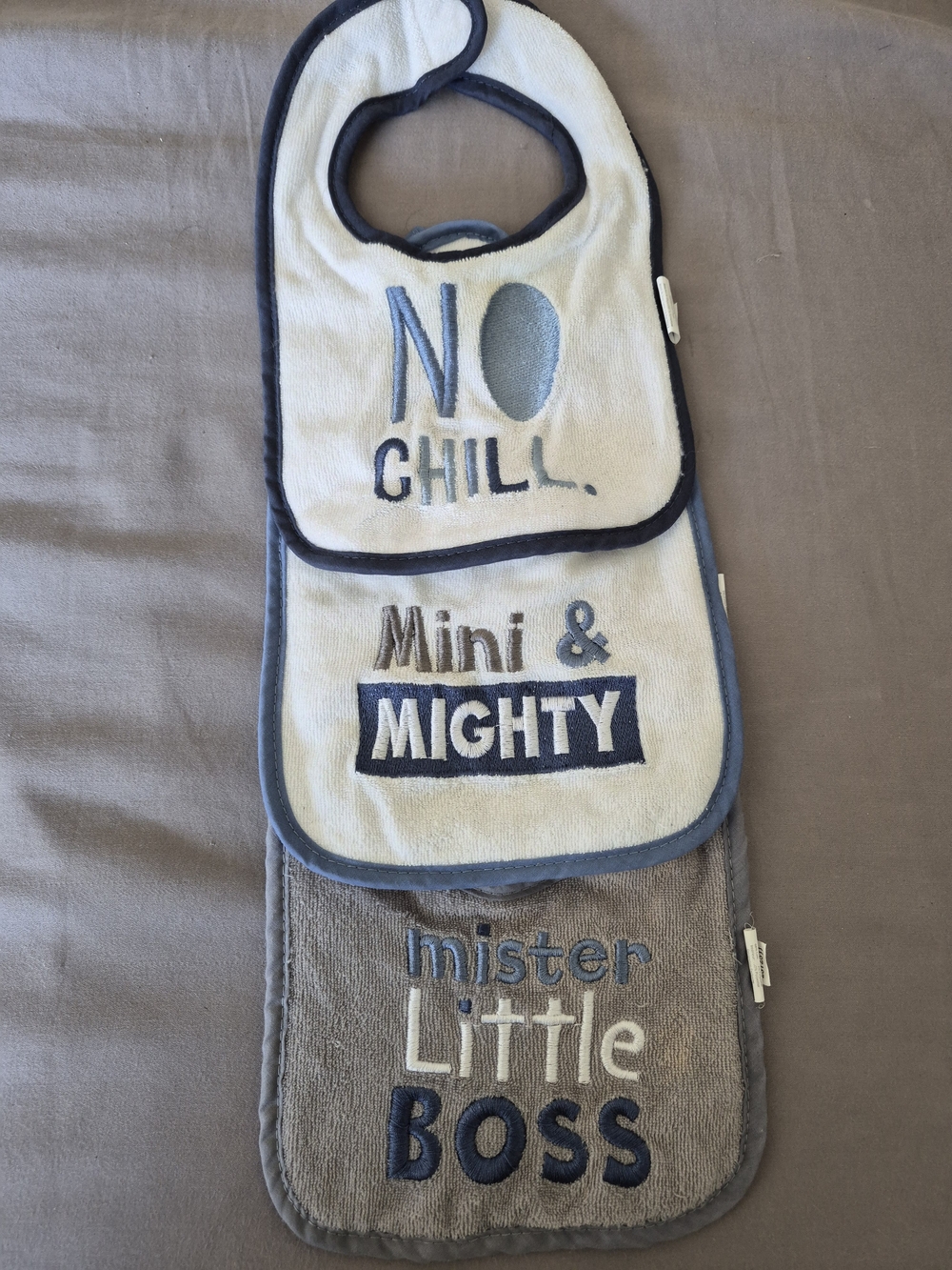 3 Baby Boy Bib Set